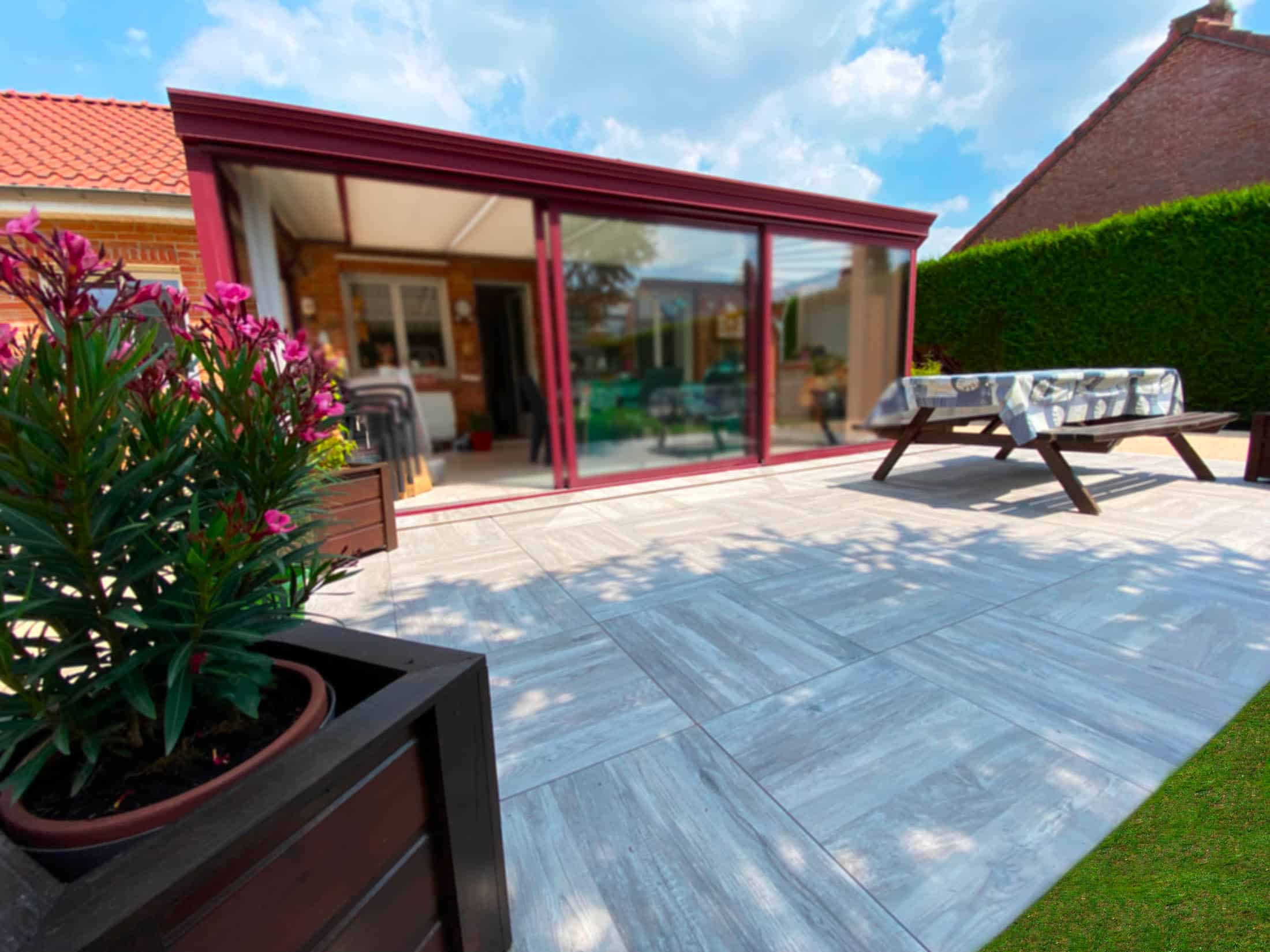 Terrasse en dallage