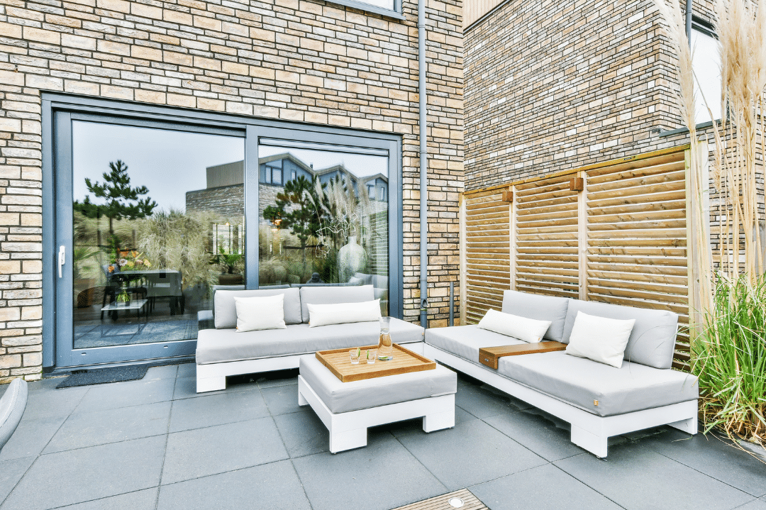 Terrasse en dallage