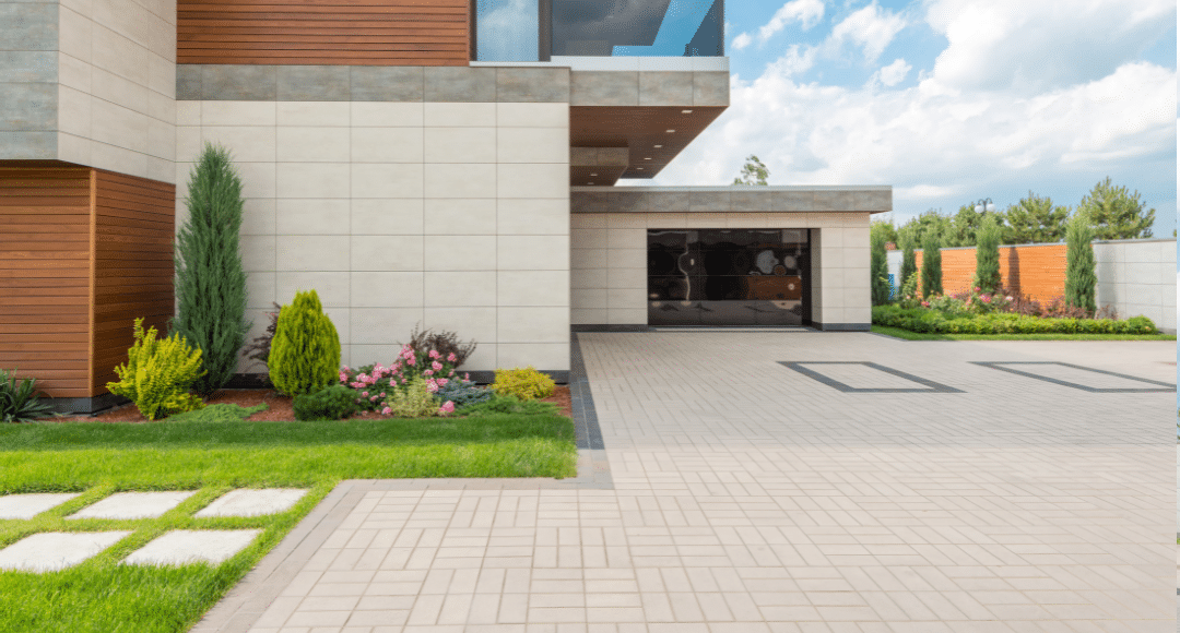 Allée de garage en pavé