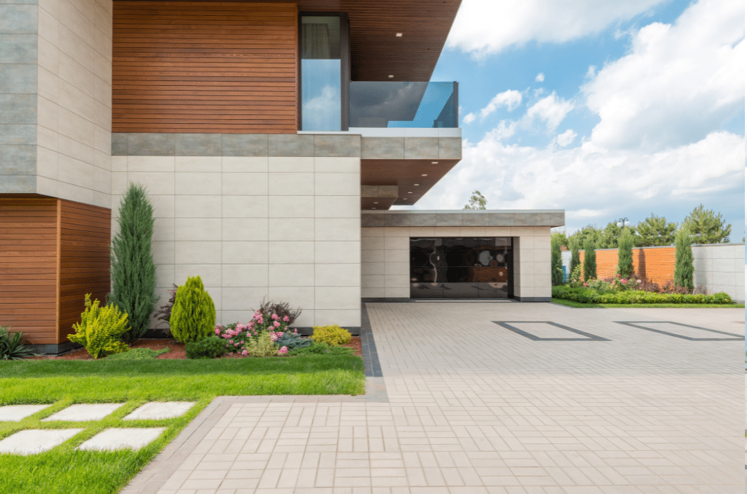 Allée de garage en pavé