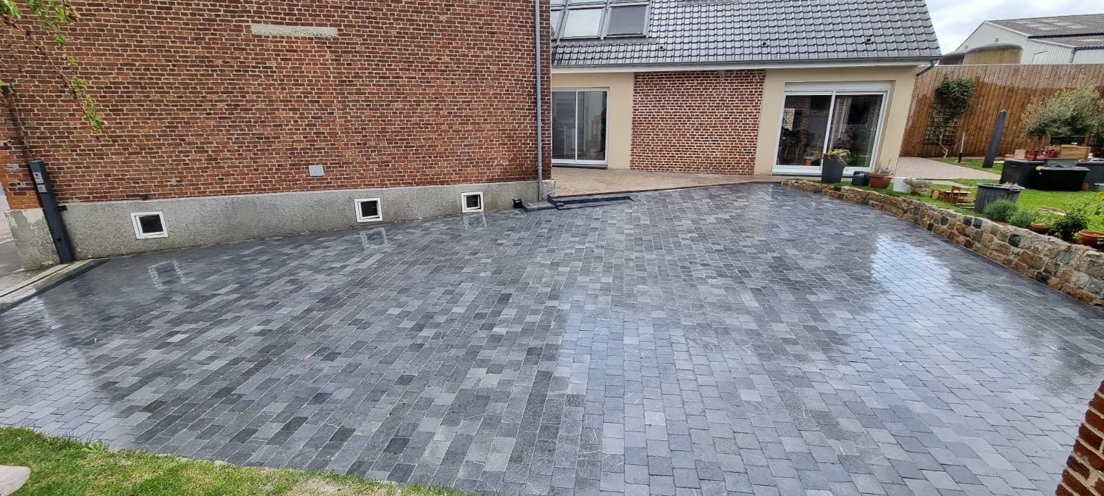 Allée garage - pavés - Barlin - Lens12
